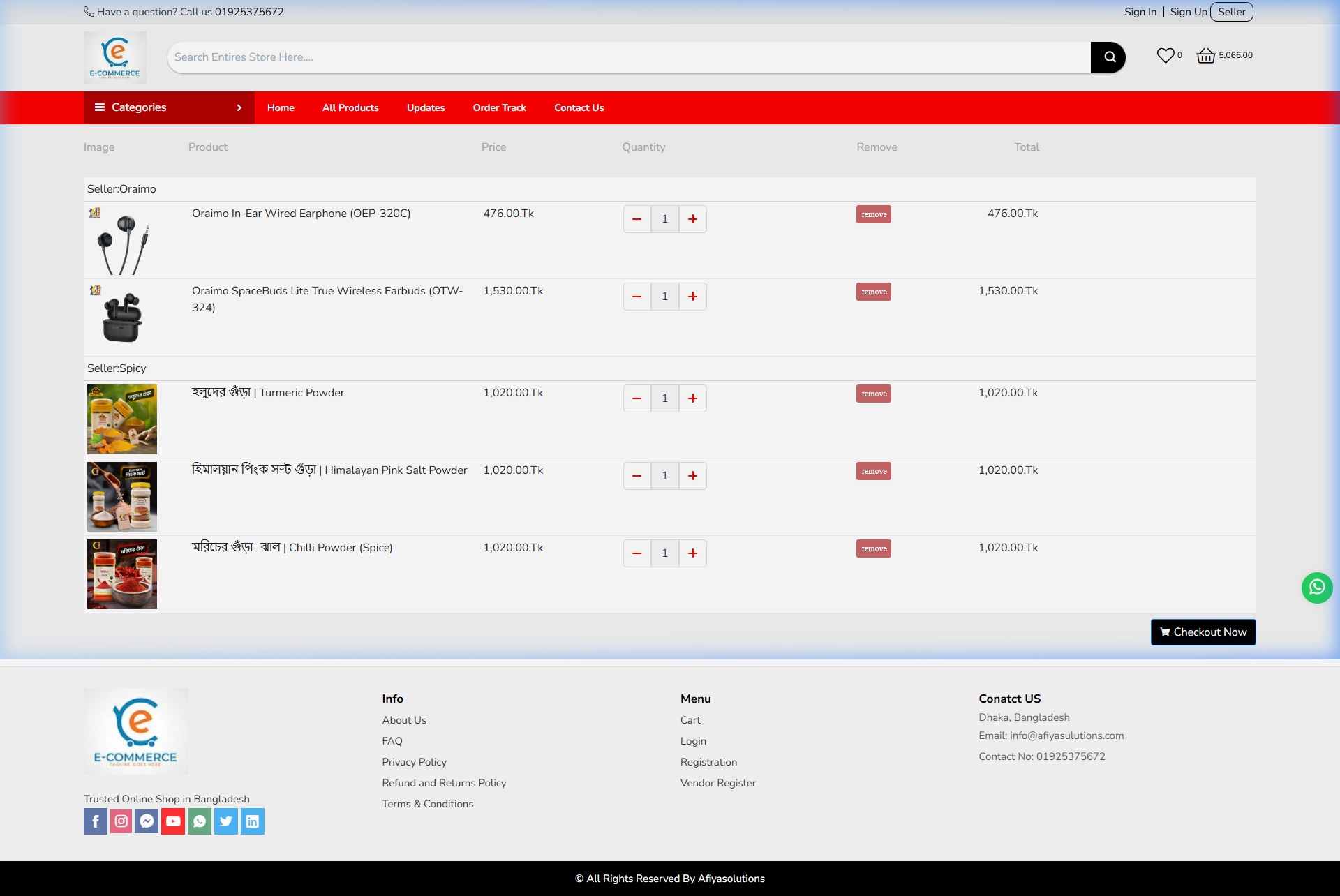 Cart Page Screenshot